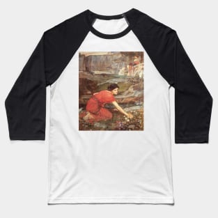 Maidens Picking Flowers by a Stream by John William Waterhouse Baseball T-Shirt